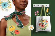 Spring Florals | Clipart and Pattern, a Decorative Illustration by Leysan Shayak (Thumbnail 4 of 12)