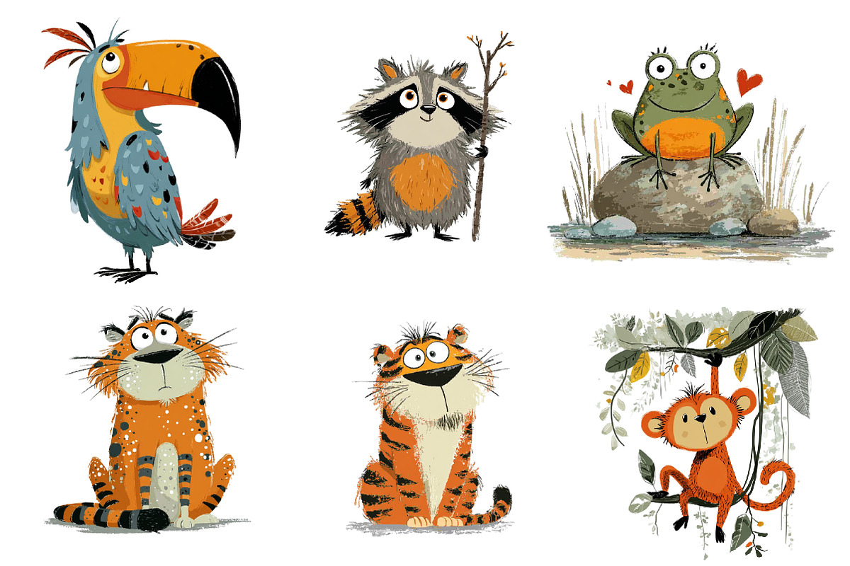 Quirky Cartoons animal clipart, an Illustration by CreationArt (Photo 4 of 5)