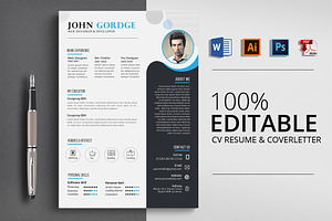 CV Resume & CoverLetter Word Format