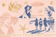 Vintage Coastal Travel Illustrations, an Object Illustration by Nocturnal Wolf (Thumbnail 3 of 27)