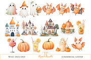 Spooky Halloween Clipart PNG, a Seasonal Illustration by MockupWizard (Thumbnail 4 of 6)