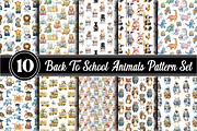 Back To School Animals  Pattern Png, an Illustration by RobertsArt (Thumbnail 1 of 3)