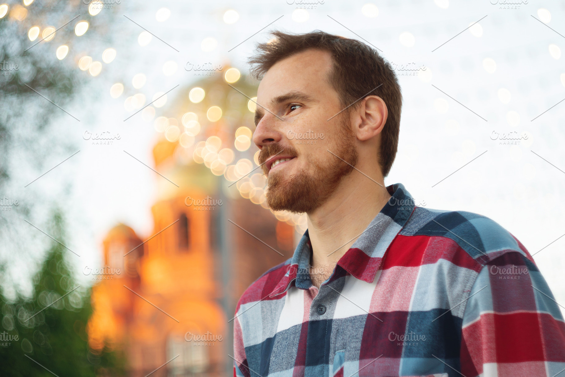 Smiling man enjoying festive evening, a Person Photo by Elena Vagengeim