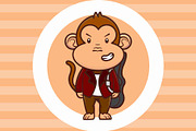 Cute Monkey Suite Carrying Guitar, an Animal Illustration by Artstorystudio (Thumbnail 3 of 3)