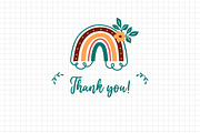 Boho Rainbow Cut Files, Clipart, an Object Graphic by ClipartMuchLove (Thumbnail 7 of 7)