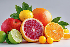 Colorful citrus fruits assortment he, a Photo by Pixeness Studio