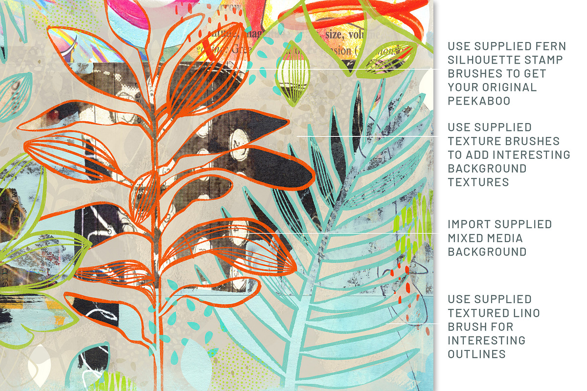 Mixed Media Procreate Bundle, a Brushes & More by DeloresArt (Photo 14 of 45)