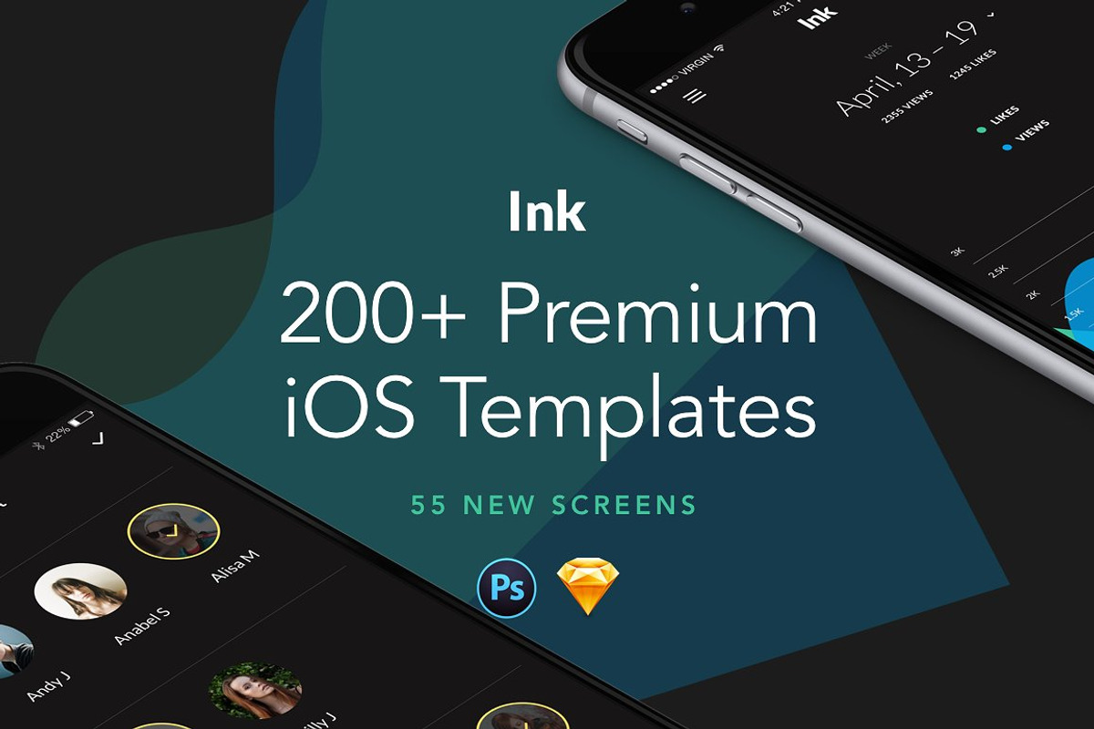 Ink UI Kit, an UI Kit Template by Great Simple (Photo 1 of 7)