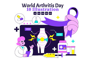 10 World Arthritis Day Illustration, a Healthcare Illustration by denayunebgt