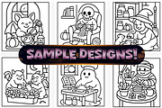 Bold Easy Spooky Corner Pages Bundle, a Seasonal Illustration by Craftsbeefy (Thumbnail 2 of 4)