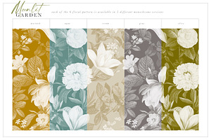 Moonlit Garden Floral Patterns