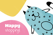 Abstract CATS Cliparts, an Animal Illustration by Panna Limon Store (Thumbnail 8 of 8)