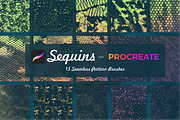 15 Sequins brushes for Procreate, a Brush Add-On by Graphics Resources (Thumbnail 3 of 9)