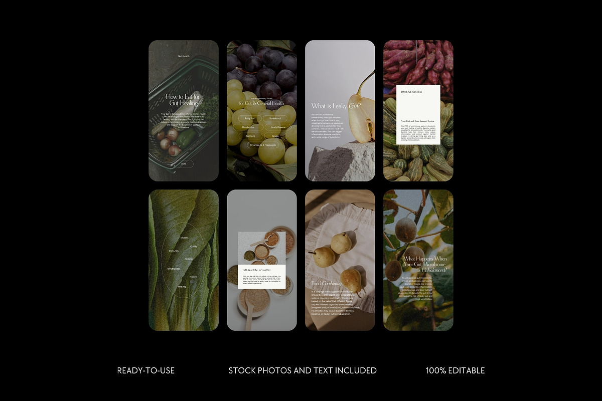 Gut Health Instagram Template, a Social Media Template by Terraa Studio Design (Photo 3 of 10)
