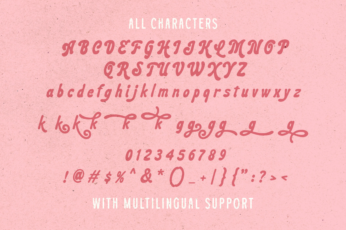 Romantic Aura Retro Font Duo, a Script Font by Letterhend Studio (Photo 9 of 9)