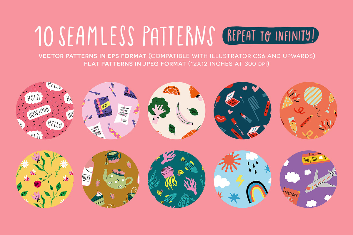 Bold & Colourful Patterns - Vector, a Pattern Graphic by Carole Chevalier (Photo 6 of 7)