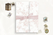 Peony Pink Rose Toile Vellum Jacket, a Stationery Template by SilverJoyAtelier (Thumbnail 1 of 3)