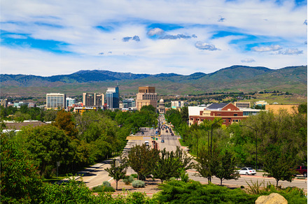 Downtown Boise, Idaho, with Capitol, an Architecture Photo by Nick Fox
