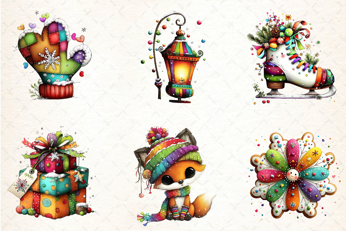 Whimsical Winter Clipart Bundle, an Illustration by DreamCafeArt (Photo 4 of 7)