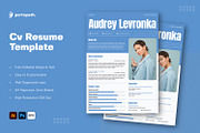 Cv Resume Template, a Resume Template by Portocraft (Thumbnail 1 of 2)