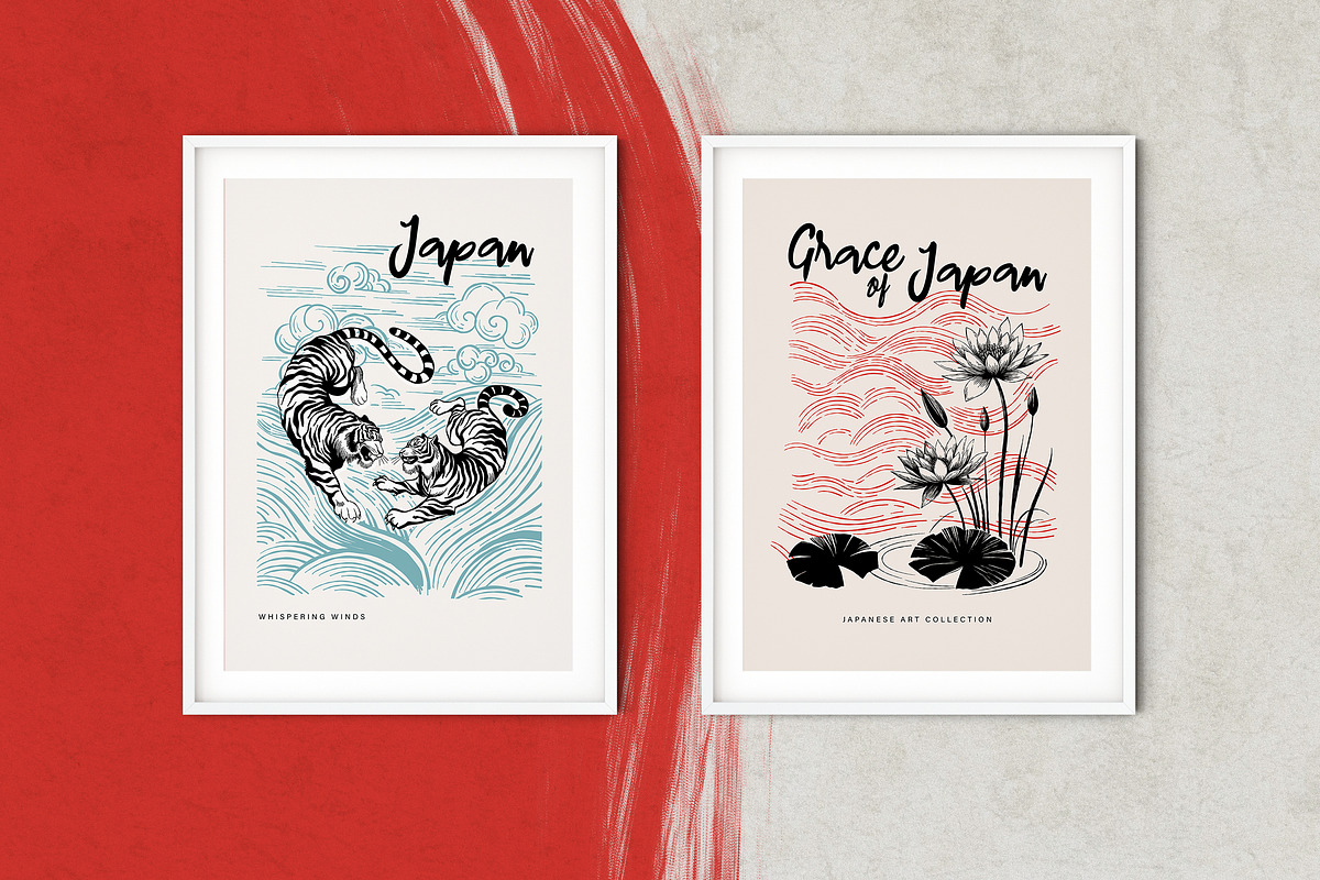 Japanese Collection Posters&Patterns, an Animal Illustration by helenreveur (Photo 4 of 12)