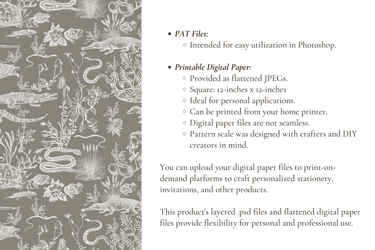 Swamp Toile de Jouy Pattern, a Pattern Graphic by Hughes Studio (Photo 7 of 7)