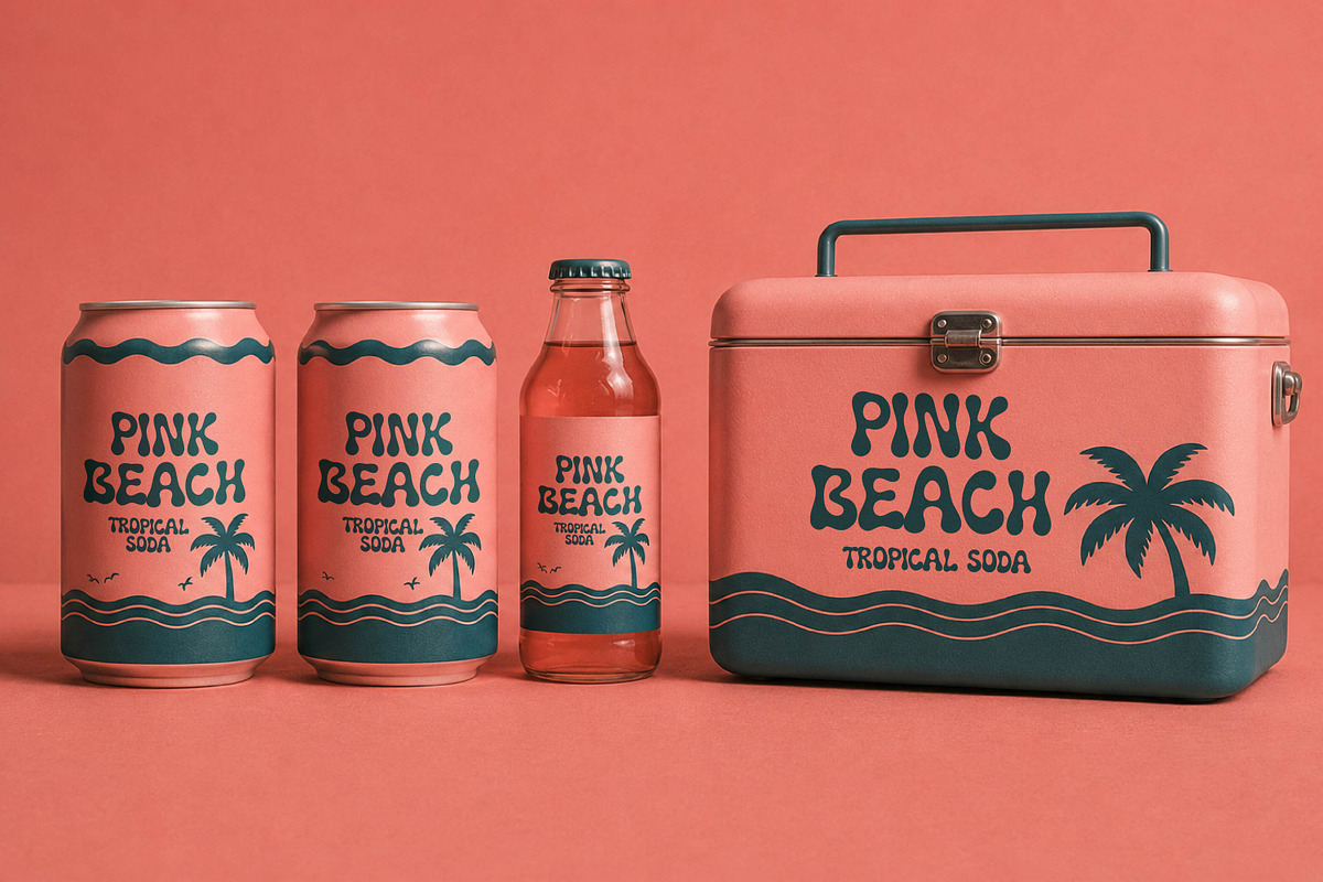 Pink Beach - Groovy Display Font, a Sans Serif Font by Gumrega Studio (Photo 2 of 8)