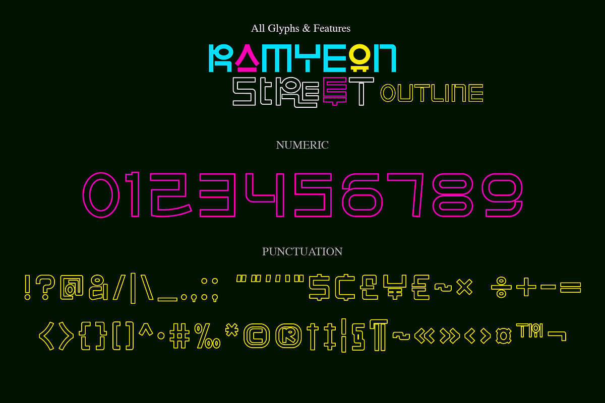 Ramyeon Street, a Symbol Font by BBtypeStudios (Photo 22 of 25)