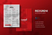 Redgreni - Restaurant Menu, a Print Template by StreaksideStd (Thumbnail 1 of 2)