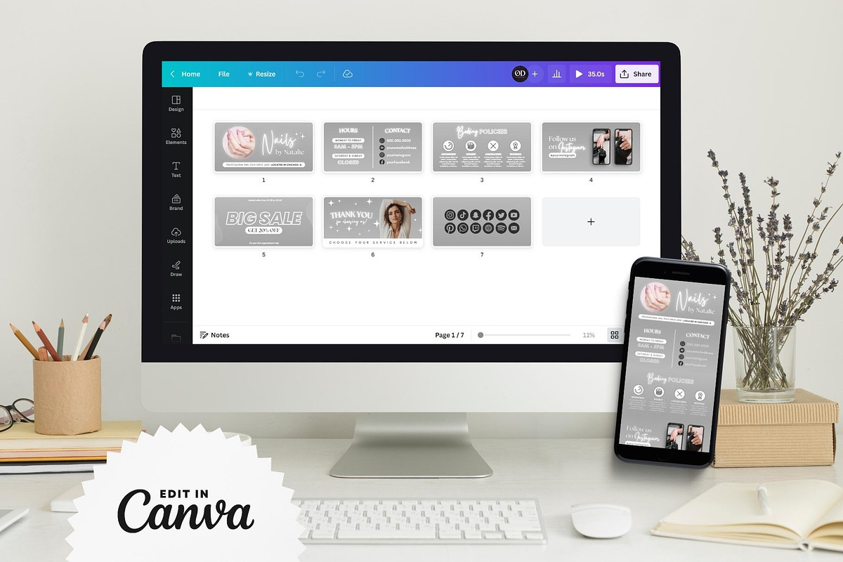 Nail Tech Acuity Scheduling • Canva, a Websites & App Template by OniriqveDesigns (Photo 5 of 8)