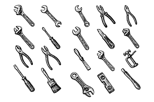 Hand Tool  Illustrations, an Object Graphic by nikagraphic