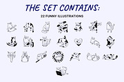 22 Funny cats vector illustration 3, an Animal Illustration by Yanakicc (Thumbnail 6 of 11)