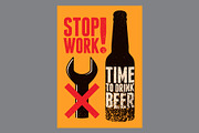 Beer time bottle vector poster set., a Food Illustration by PoPaShop (Thumbnail 9 of 10)