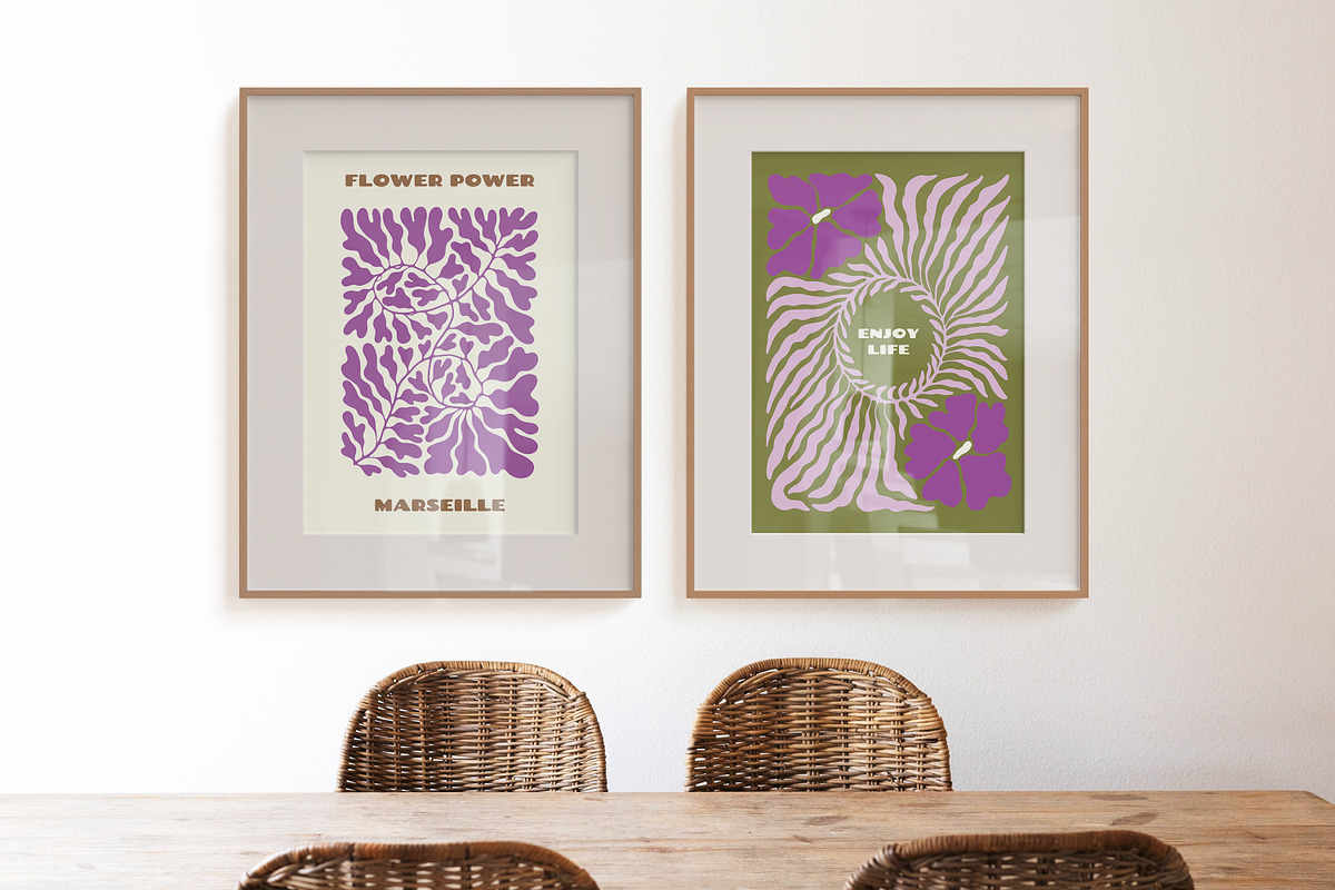 Floral Print Posters, an Object Graphic by DesignThatMatters (Photo 2 of 11)