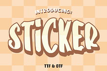 Sticker - Cartoon Font Types