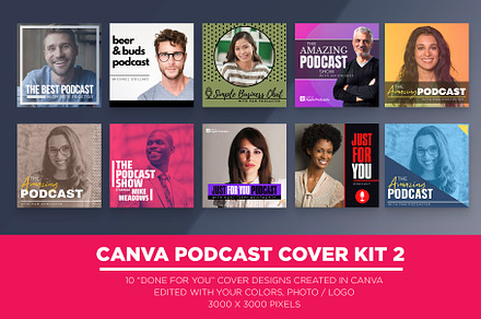 Canva Podcast Cover Kit 2
