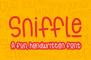 Sniffle - A Fun Handwritten Font!