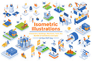 Flat design isometric illustrations, an Education Illustration by Creative Graphics (Thumbnail 1 of 15)