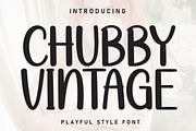 Chubby Vintage | Script Font, a Script Font by Scratchones (Thumbnail 1 of 8)