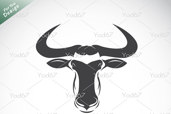 Wildebeest Head Design.
