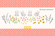 Spring Bunny - Clipart & Patterns, a Pattern Graphic by Baranovska (Thumbnail 5 of 7)