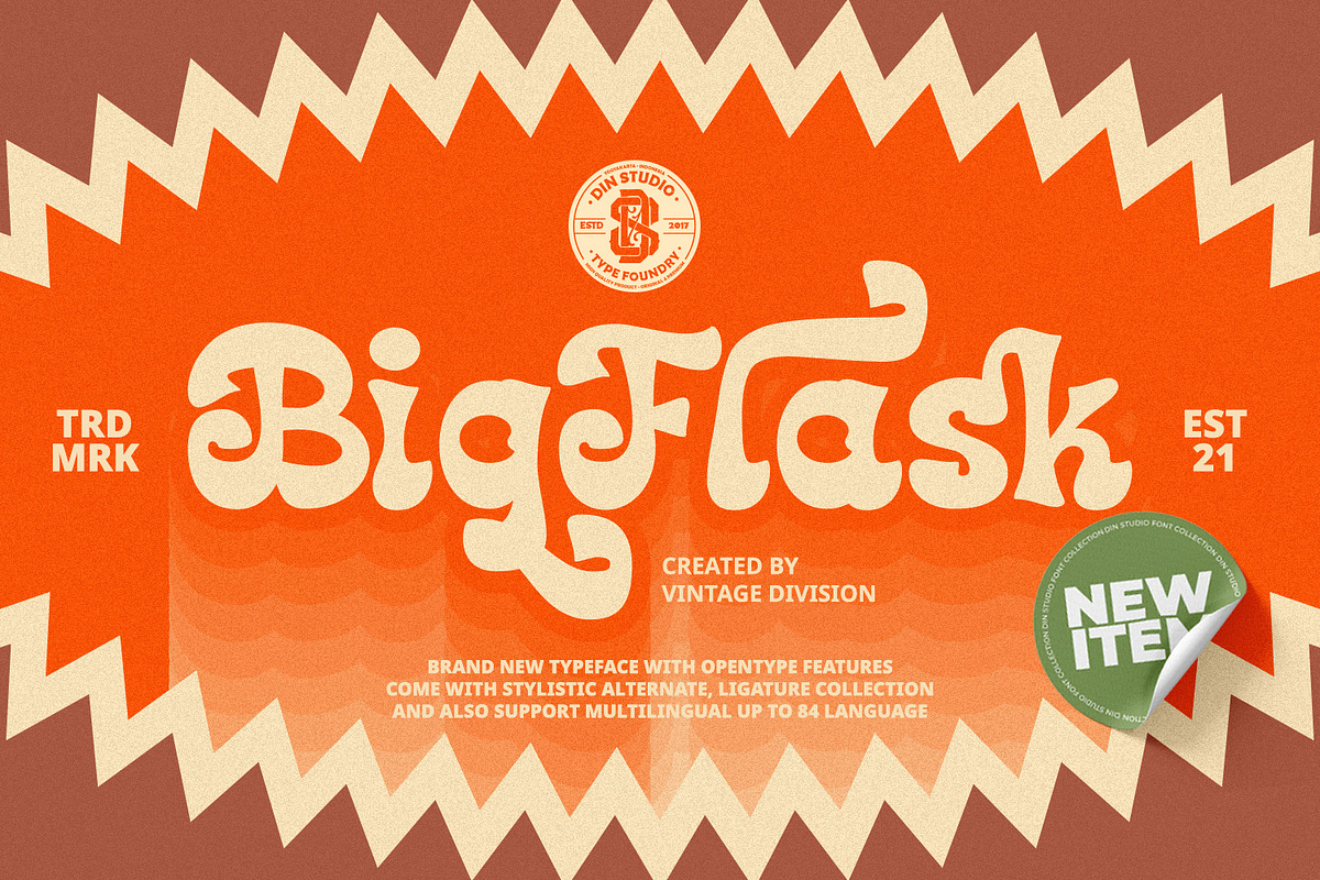 Big Flask, a Script Font by Vintage Division (Photo 1 of 10)
