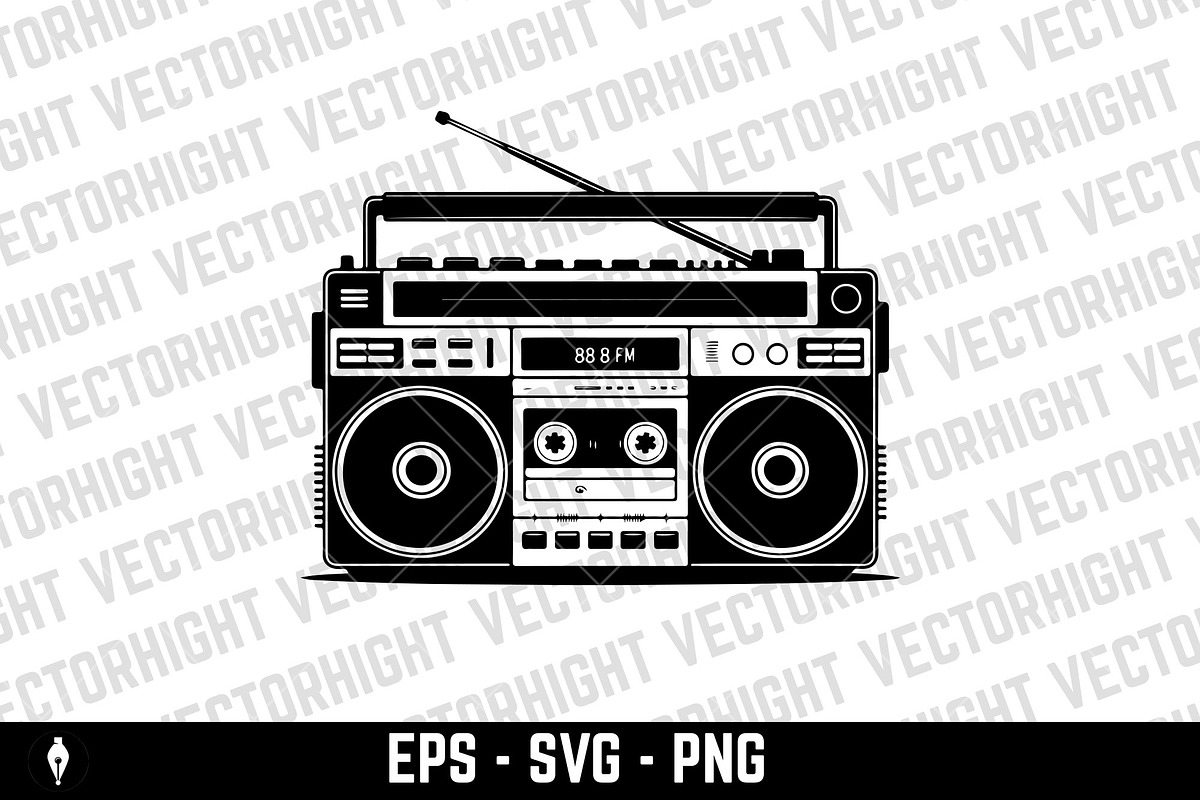 Illustration of boombox, an Object Graphic by Vectorhight