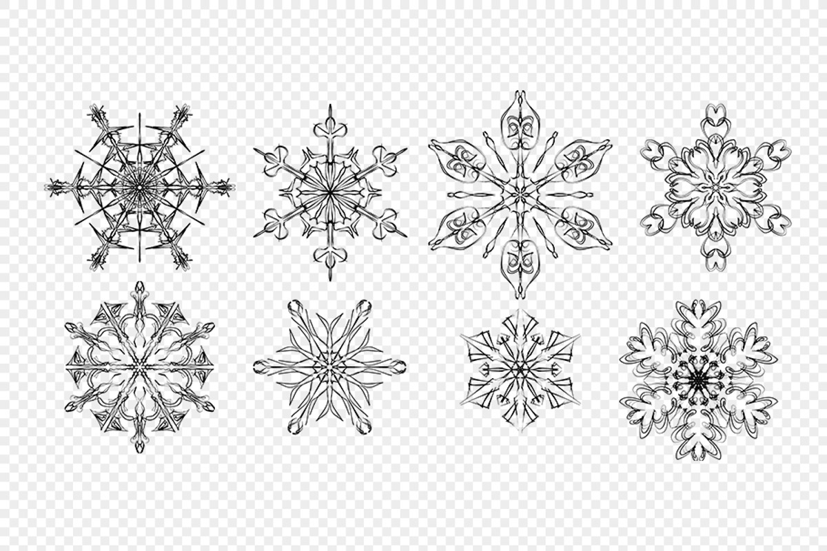 Unique Snowflakes Isolated on a Clea, an Object Graphic by BazziBa♥ (Photo 3 of 5)