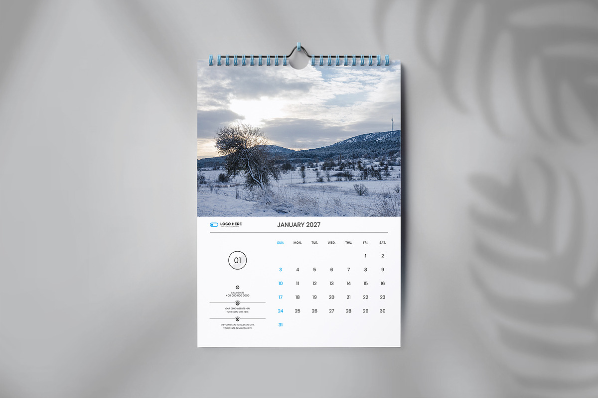Wall calendar design template, a Stationery Template by Tanmoy Topu (Photo 2 of 4)