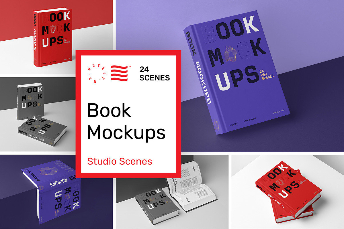 Studio Book Mockups Soft & Hardcover, a Books & Magazine Mockup by Mr.Mockup™ (Photo 1 of 15)