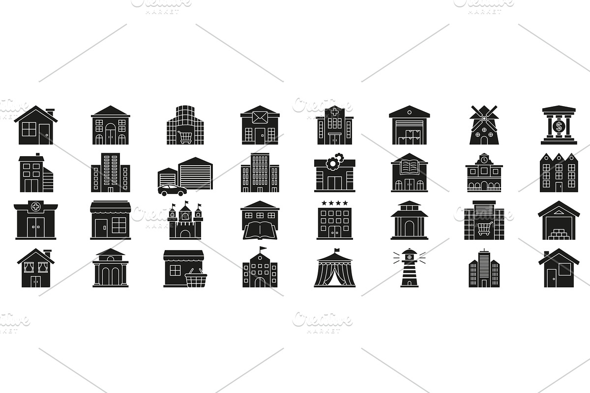 Building And Architecture Icons, an Object Illustration by Gentle Studio