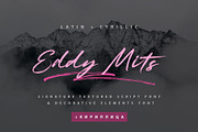 Eddy Mits Cyrillic Textured Font, a Script Font by IraDvilyuk (Thumbnail 1 of 11)