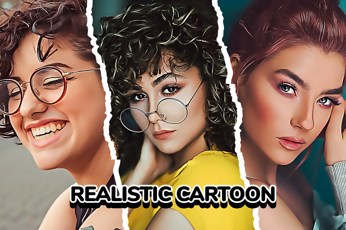 Realistic Cartoon 2 Effect PS Action, an Action Add-On by iHemalaya (Photo 1 of 2)