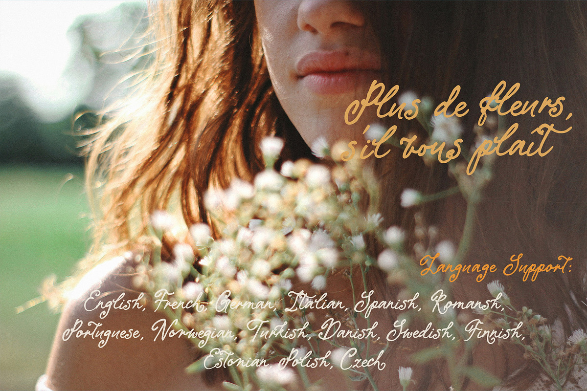 Whimsical script font Peach Sunday, a Script Font by TD fonts (Photo 9 of 9)